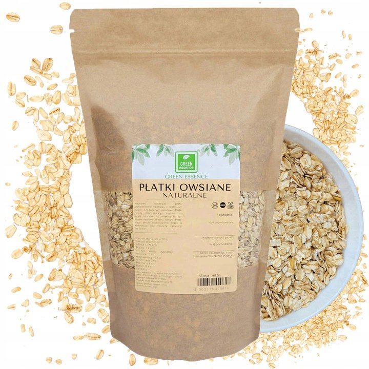 Płatki owsiane naturalne 1kg bez cukru i gmo