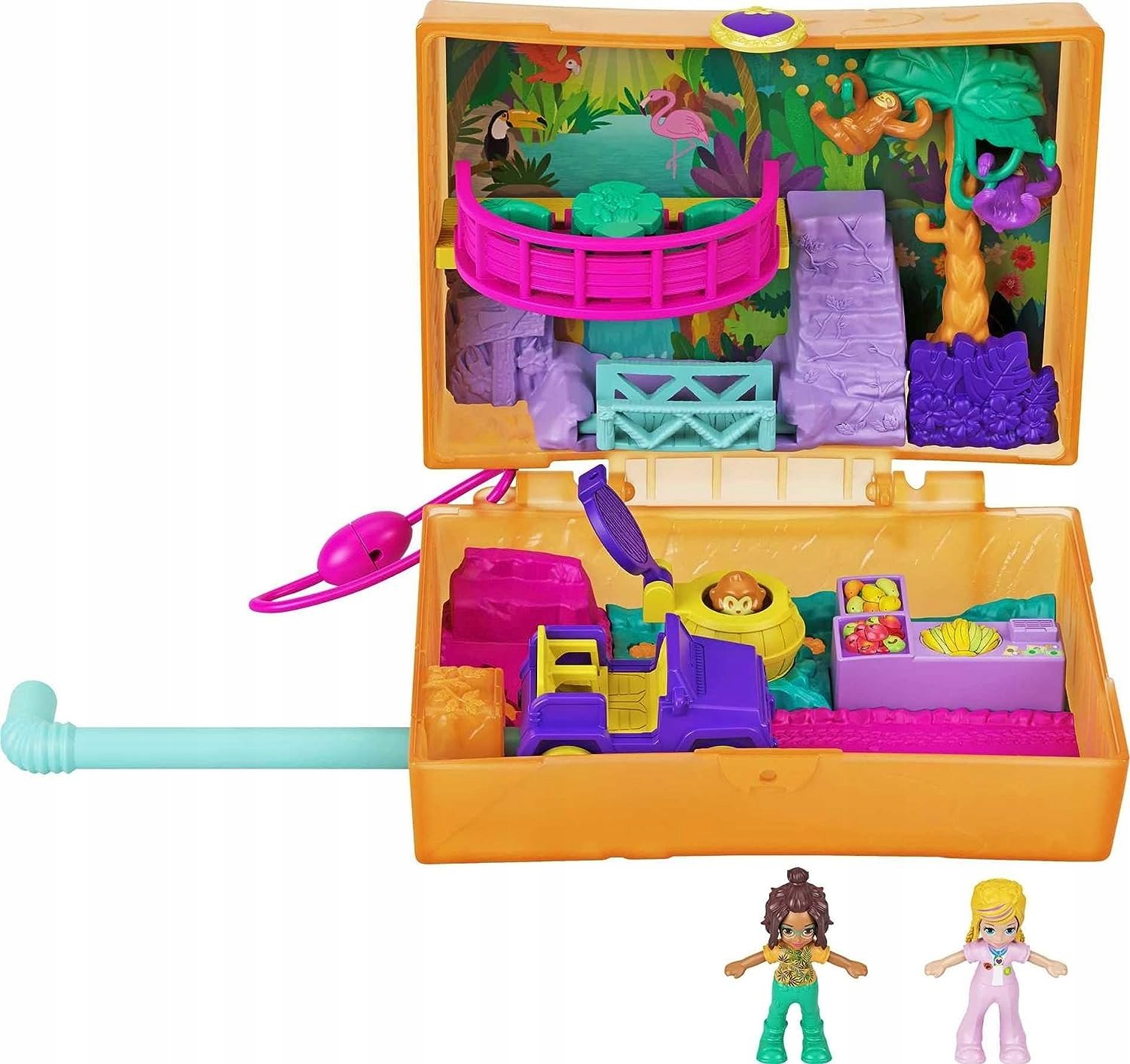 Polly Pocket Jungle Safari Compact Figurek Akcesoria Zestaw