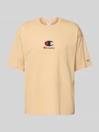 Koszulki męskie - T-shirt z wyhaftowanym logo - miniaturka - grafika 1