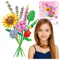 Klocki - KLOCKI Konstrukcyjne BUKIET KWIATÓW Klocki Kwiaty Do Ułożenia Zestaw 539 el - miniaturka - grafika 1