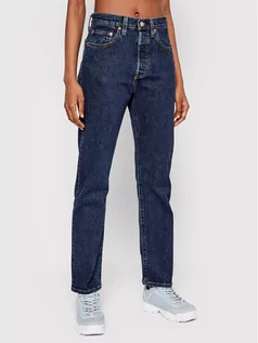 Spodnie damskie - Levi's Jeansy 501 36200-0179 Granatowy Cropped Fit - grafika 1