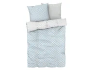 Pościel - LIVARNO home Pościel z mikrowłókna satynowego, 160 x 200 cm (W kwiaty/ niebieski/ biały) - miniaturka - grafika 1