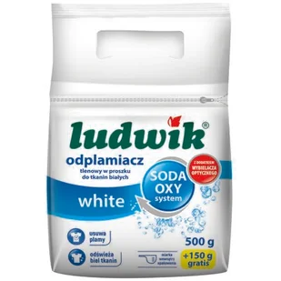 Odplamiacz tlenowy do tkanin białych 500g + 150g LUDWIK - Inne artykuły czyszczące - miniaturka - grafika 1
