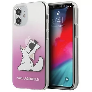 Karl Lagerfeld KLHCP12SCFNRCPI iPhone 12 5,4" różowy/pink hardcase Choupette Fun - Etui i futerały do telefonów - miniaturka - grafika 1