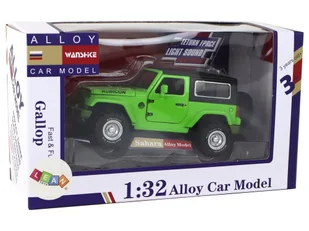 Auto Terenowe Napęd Frykcyjny Na Baterie Metalowy Zielony 1:32 - Samochody i pojazdy dla dzieci - miniaturka - grafika 6