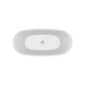 Wanny - Cersanit Inverto Zestaw Wanna wolnostojąca 170x80 cm  bateria wannowa wolnostojąca biały/chrom/czarny mat S601-138 - miniaturka - grafika 1