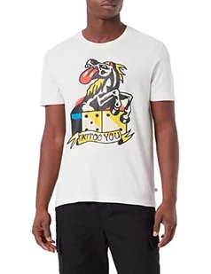 Q/S designed by - s.Oliver Męski T-shirt 50.3.51.12.130.2120210, biały, M - Koszulki męskie - miniaturka - grafika 1