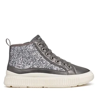 Sneakersy Geox J Laquinny Girl J46M3D 0EWNF C1009 S Srebrny - Buty dla dziewczynek - miniaturka - grafika 1