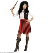 Stroje karnawałowe - Strój dla dorosłych, Piratka w paski, rozmiar XL - miniaturka - grafika 1