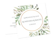 Kartki okolicznościowe i zaproszenia - Zaproszenie personalizowane na ślub z kopertą - 6 szt. - miniaturka - grafika 1