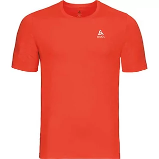 Koszulki męskie - Odlo męski T-shirt S/S z okrągłym dekoltem Bendik Lo T-shirt pomidor koktajlowy L 221372 - grafika 1