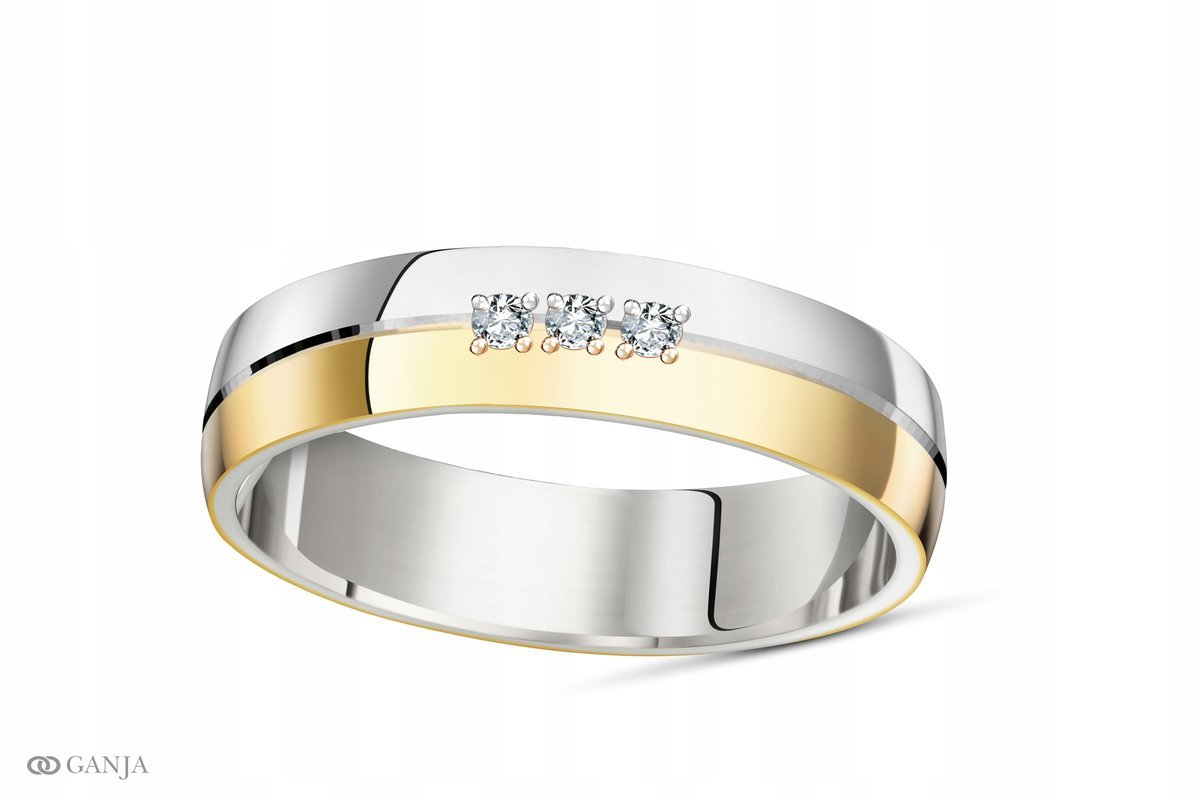 Pierścionek zaręczynowy Au 333 i Ag 925 wzór-GK19