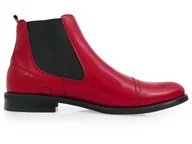 Botki męskie - Modne czerwone męskie buty zimowe - sztyblety BZ9 r. 43 - miniaturka - grafika 1