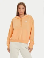 Bluzy damskie - New Balance Bluza WT41507 Pomarańczowy Relaxed Fit - miniaturka - grafika 1