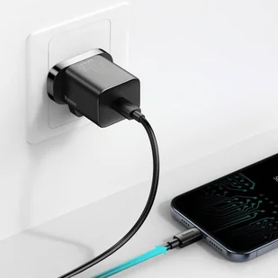 Baseus Super Si 1C szybka ładowarka USB Typ C 20W Power Delivery + kabel USB Typ C - Lightning 1m (wtyczka UK) czarny (TZCCSUP-K01) hurtel-71980-0 - Ładowarki do telefonów - miniaturka - grafika 23