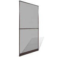 Akcesoria do drzwi - vidaXL vidaXL Moskitiera na drzwi z brązową ramą 100 x 215 cm - miniaturka - grafika 1