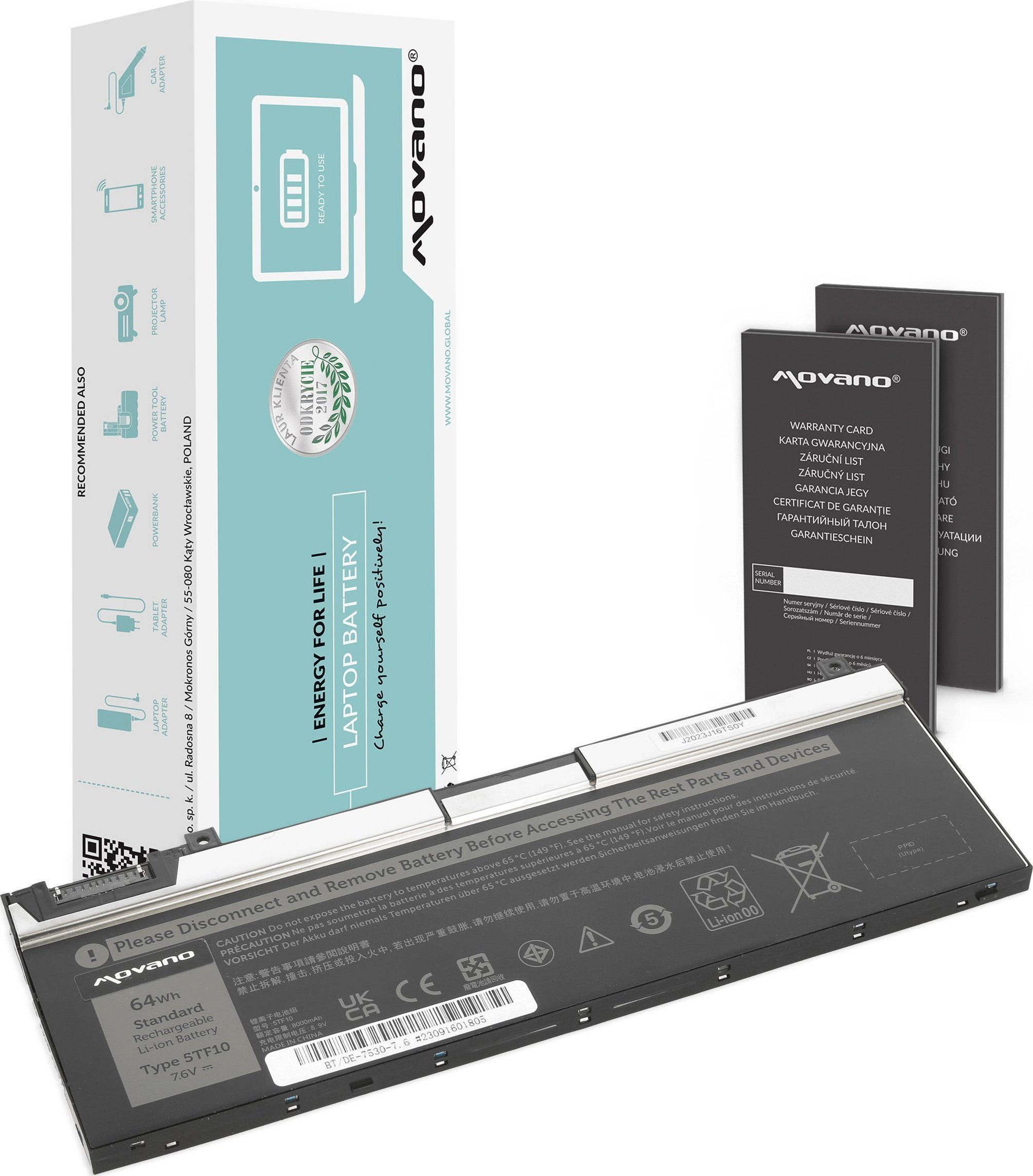 Bateria Movano Bateria 5TF10 NYFJH RY3F9 do Dell Precision 7330 7530 7540 7730 7740