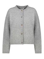 Swetry damskie - Sublevel Kardigan w kolorze jasnoszarym - miniaturka - grafika 1