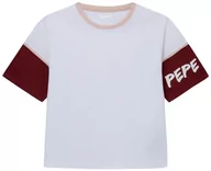 Koszulki dla dziewczynek - Pepe Jeans Koszulka dziewczęca Shamila, Biały (biały), 14 lat - miniaturka - grafika 1