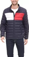 Kurtki męskie - Tommy Hilfiger Męska kurtka puchowa do pakowania (regularny i duży i wysoki rozmiar) płaszcz puchowy, blok kolorów flagi Tommy, L - miniaturka - grafika 1
