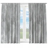 Zasłony - GOTOWE ZASŁONY KRÓTKIE NA ŻABKI TAŚMIE 140X160 ZASŁONA DO KUCHNI SZARA 176 - miniaturka - grafika 1