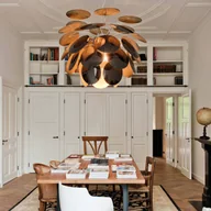 Lampy sufitowe - MARSET Discocó lampa wisząca Ø 88 cm czarna/złota - miniaturka - grafika 1