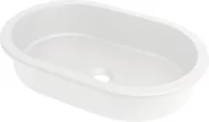 Umywalki - Deante Silia Umywalka granitowa podblatowa/wpuszczana owalna alabaster CQS_AU6U - miniaturka - grafika 1