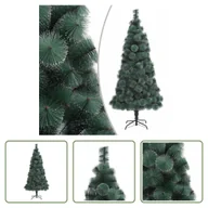 Choinki - The Living Store Sztuczna choinka ze stojakiem Zielona 150 cm PET - miniaturka - grafika 1