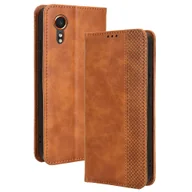 Portfele - Dla Samsung Galaxy Xcover 7 Etui z Portfelem Stojak Ze Skóry PU Pokrowiec Na Telefon Retro - Brązowy Brown Style B Samsung Galaxy Xcover - miniaturka - grafika 1