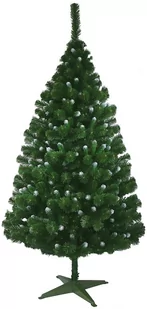 Choinka sztuczna 120 cm zielona z białą końcówką - Choinki - miniaturka - grafika 1