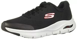 Skechers Męskie trampki Arch Fit, Czarna tkanina syntetyczna czerwona wykończenie, 48.5 EU - Trampki męskie - miniaturka - grafika 1