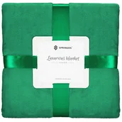 Koce - Narzuta na łóżko, pled 200x220 cm koc na kanapę zielony - miniaturka - grafika 1