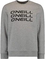 Bluzy męskie - O'Neill O'Neill Męska bluza Triple Stack Crew szary Silver Mel m N01404 - miniaturka - grafika 1