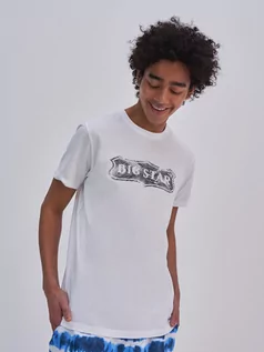 Koszulki i topy damskie - Koszulka męska z nadrukiem biała Alonze 101 - grafika 1