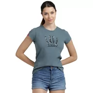 Koszulki jeździeckie - Koszulka SPOOKS CrownSequin damska szara, rozmiar: S - miniaturka - grafika 1