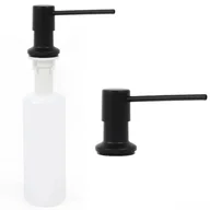 Pojemniki kuchenne - Dozownik Płynu Do Mycia Naczyń w Kuchni Czarny Matowy Pompka Do Zlewozmywaka Umywalki Kuchennej Pojemnik Dyspenser Zlewu Kuchennego 300ml - miniaturka - grafika 1