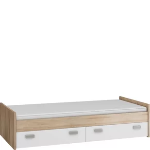 Łóżko 90 x 200 Niskie ze Stelażem KIT-04 Kitty MebloCross Craft Biały / Grafit Mat - Łóżka dla dzieci i młodzieży - miniaturka - grafika 1