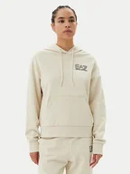 Bluzy damskie - EA7 Emporio Armani Bluza 7W000101 AF12473 U1079 Beżowy Loose Fit - miniaturka - grafika 1