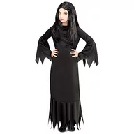 Sukienki i spódniczki dla dziewczynek - Widmann Widmann 07195 07195-kostium dziecięcy Mortisia, sukienka, czarownica, ciemna wróżka, Halloween, karnawał, impreza tematyczna, dziewczynka, czarny, 104 07195 - miniaturka - grafika 1