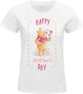 Koszulki i topy damskie - Disney "Kubuś Puchatek - Happy Mothers Day " WODWINITS012 Koszulka damska, biała, rozmiar XXL, biały, XXL - grafika 1