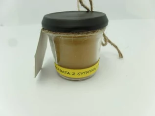 Świece - Świeca w słoiku z wosku pszczelego herbata z cytryną i miodem 120 ml - grafika 1