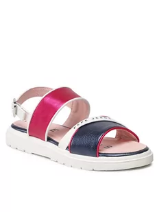 Pepe Jeans Sandały Wendy Logo PGS90183 Różowy - Buty dla dziewczynek - miniaturka - grafika 1
