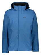 Kurtki i kamizelki sportowe męskie - Jack Wolfskin Kurtka funkcyjna 3w1 w kolorze niebiesko-czarnym - miniaturka - grafika 1