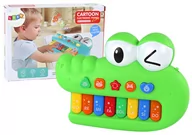 Zabawki interaktywne dla dzieci - Organki Pianinko Edukacyjne Muzyczne Krokodyl Zielony Dźwięki Światła - miniaturka - grafika 1