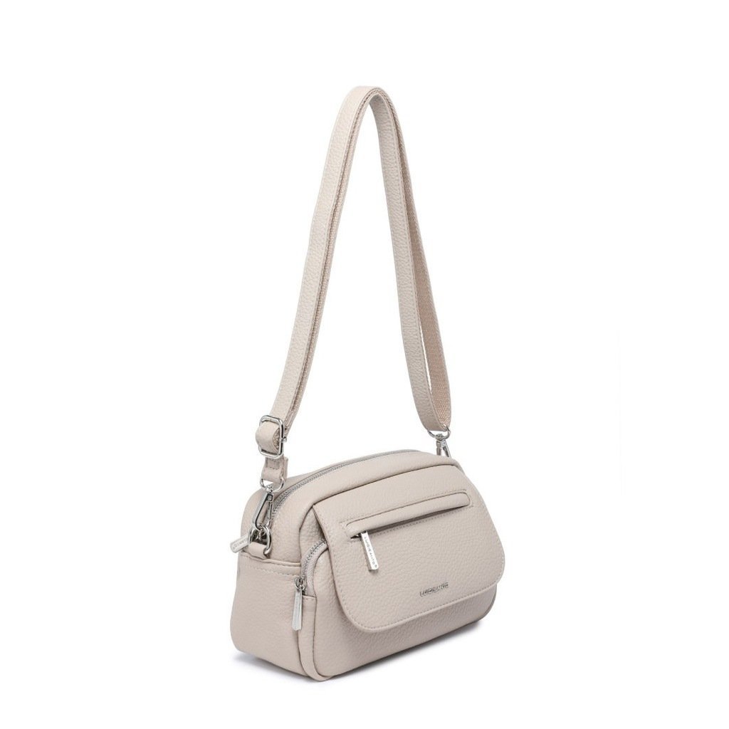 Modna Praktyczna Torebka Damska Listonoszka LUIGISANTO Beżowa