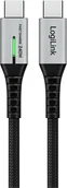 Kable USB - LogiLink USB-C 20 Gb/s, 240W 0.5m w oplocie czarny - miniaturka - grafika 1