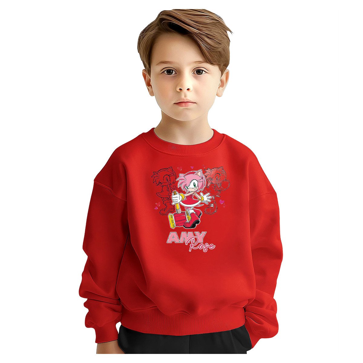 BLUZA DZIECIĘCA MŁODZIEŻOWA SONIC 122-128 WZORY PREZENT