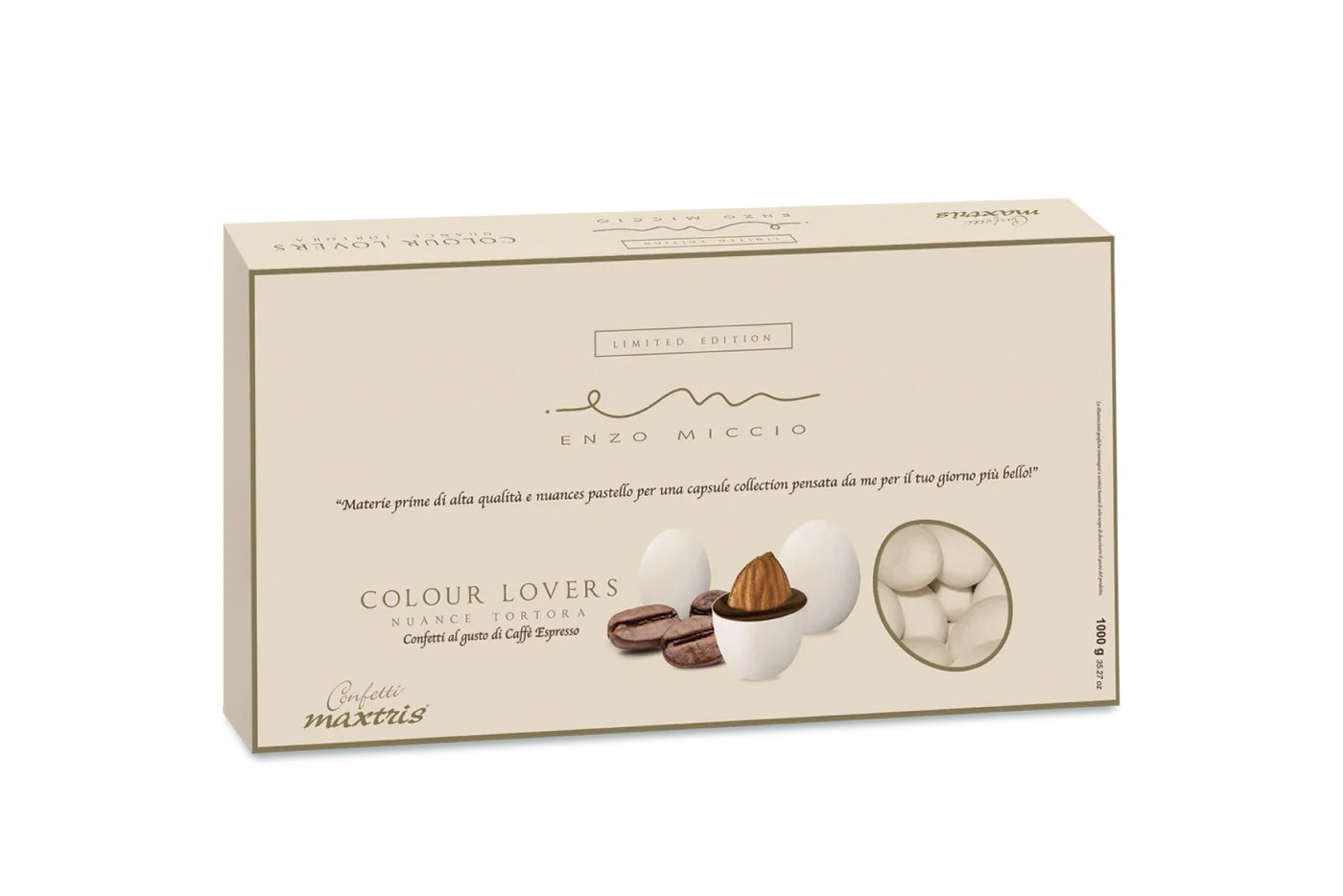 1kg Enzo Miccio Nuance Tortora Maxtris designerskie kawowe migdały