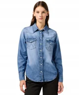 Koszule damskie - Koszula Wrangler HERITAGE SHIRT 112362599 Blue Melon Wash XS - miniaturka - grafika 1