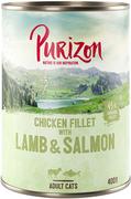 Mokra karma dla kotów - Purizon Adult, 6 x 400 g, bez zbóż - Filet z kurczaka z łososiem i jagnięciną - miniaturka - grafika 1